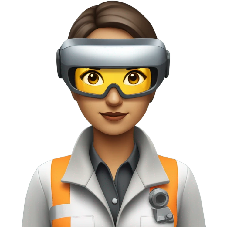 AR/VR industrial woman emoji