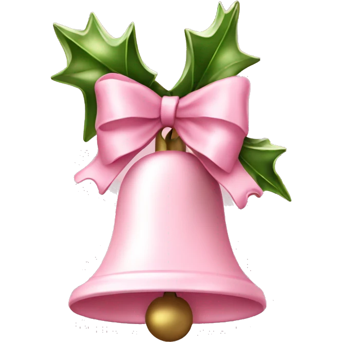 Light pink Christmas bells  emoji