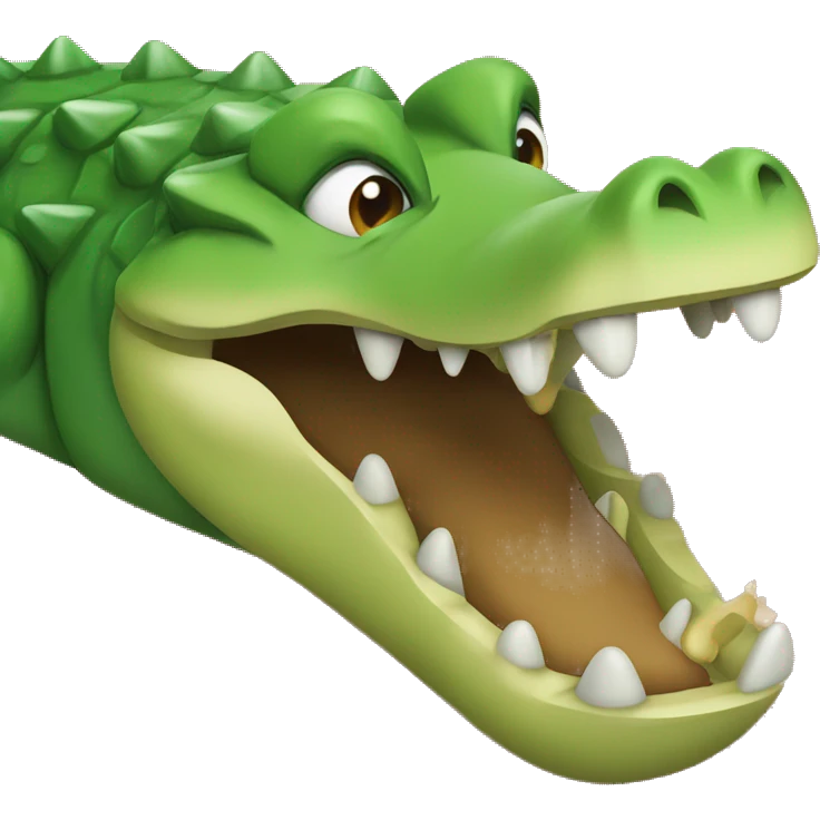 A crocodile eating another crocadile emoji