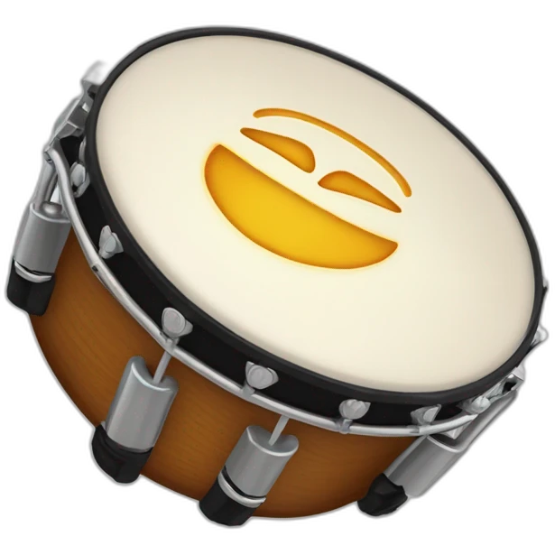 instrumento musical tambourine with jingles emoji