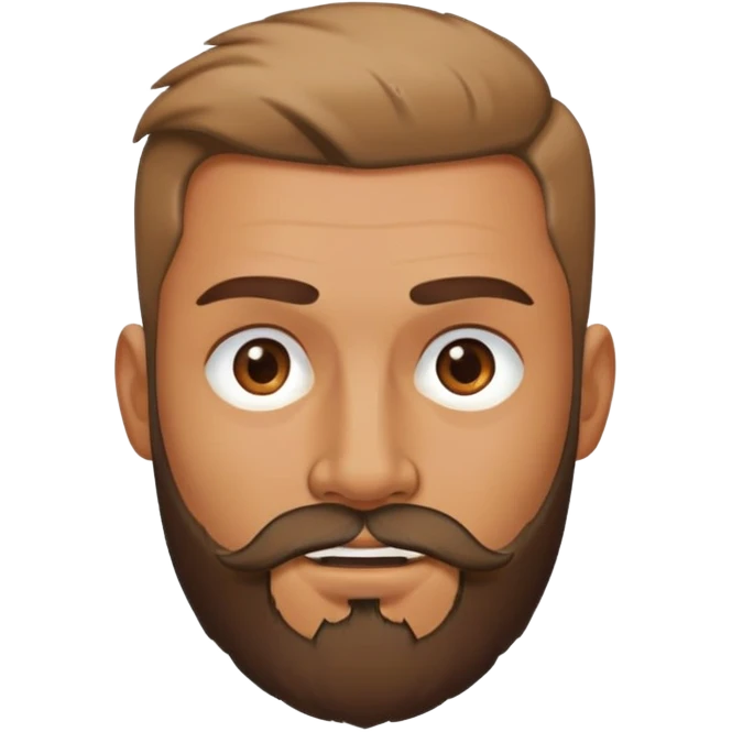 Bold headed beard pierced nose emoji