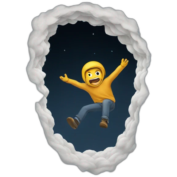 man falling into a void emoji