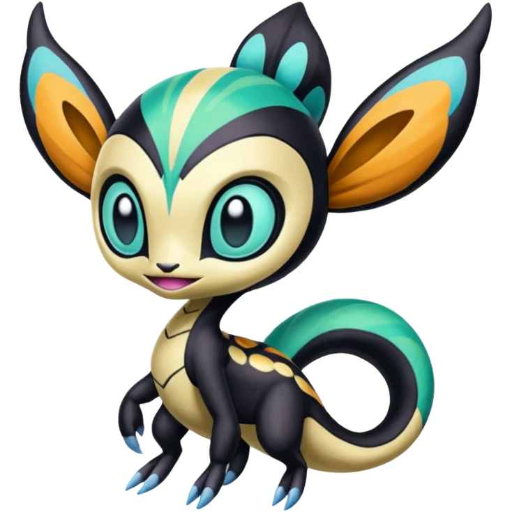 Colorful Realistic Exotic Meloetta-Venom-Stitch-Fakémon-creature-hybrid emoji