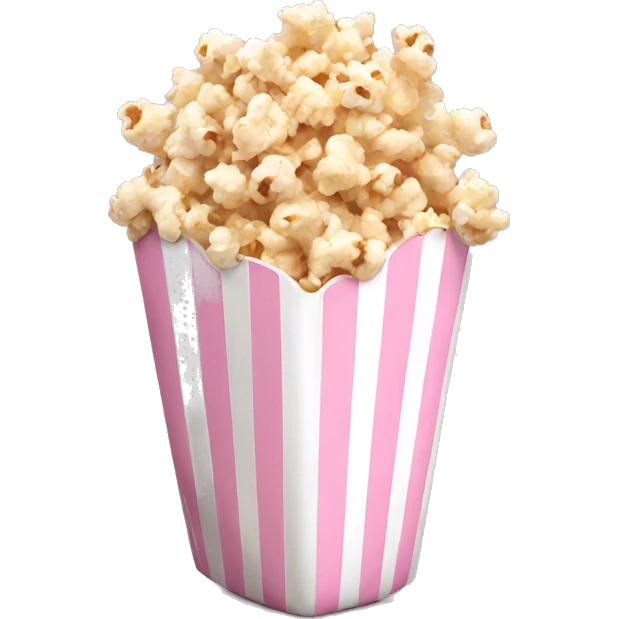 Light pink popcorn emoji