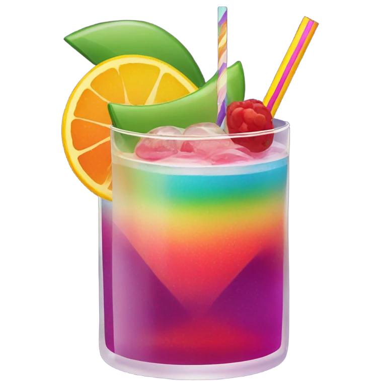 Colourful cocktail emoji