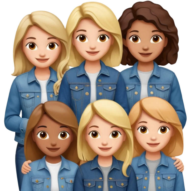 girls in jean jackets emoji