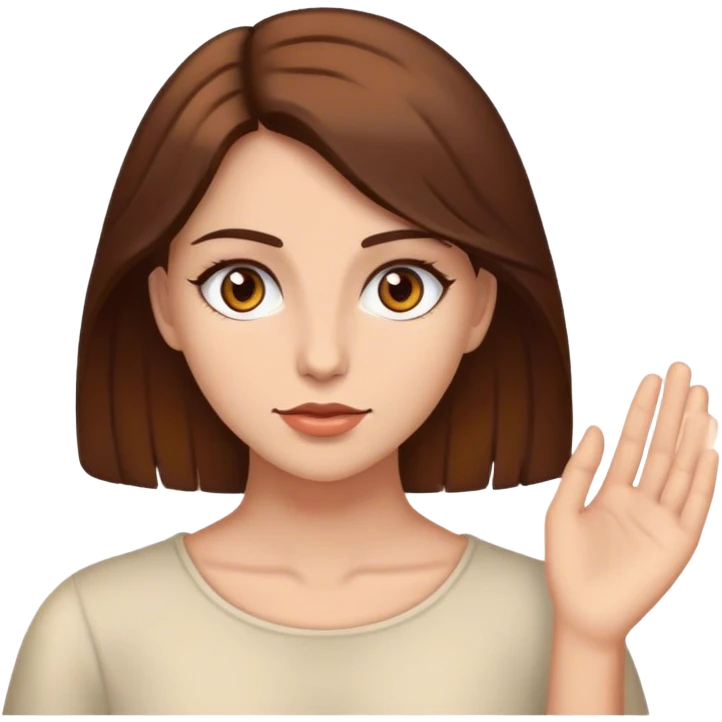 brown eyes and hair women emoji