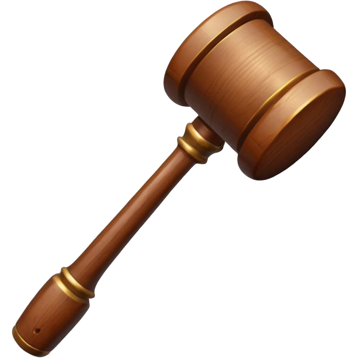 Auction hammer with bid emoji