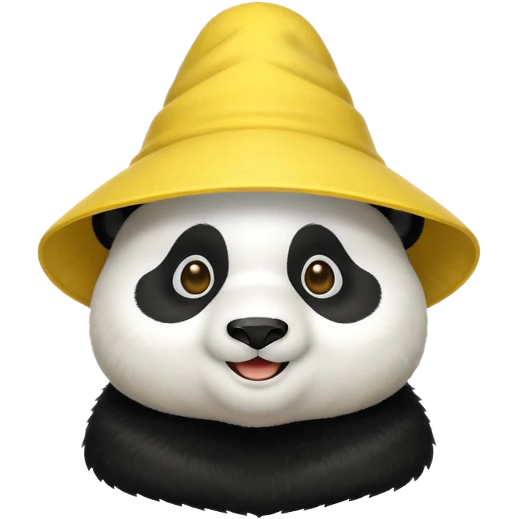 panda with yellow conical hat emoji