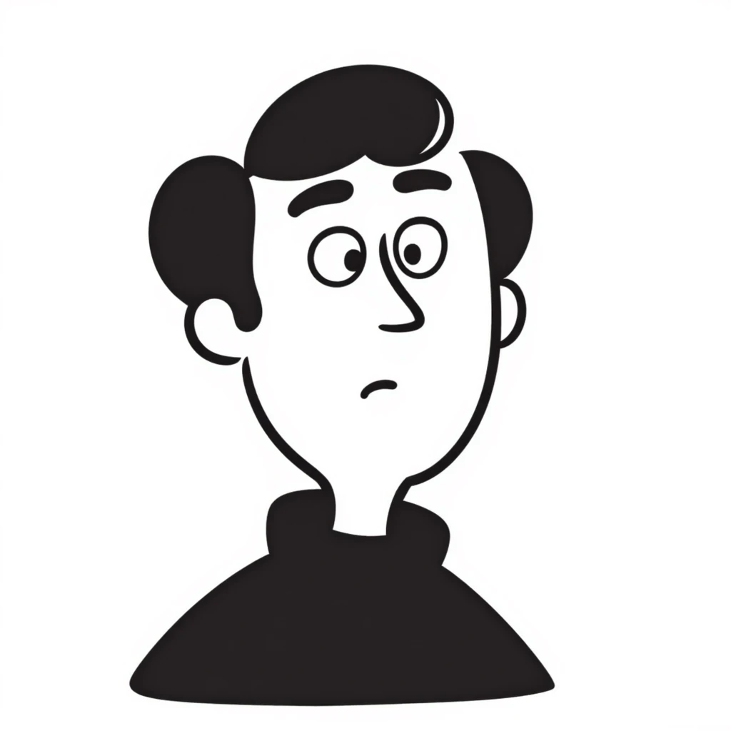 confused face, 1840s election, expressive lines emoji
