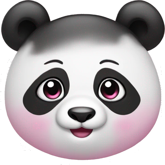 Pink cute panda  emoji