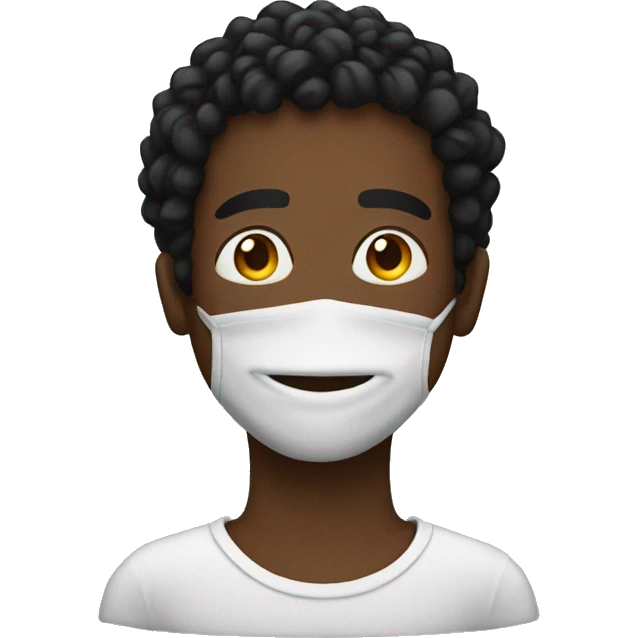 black man wearing hemp as a neck accessory  emoji