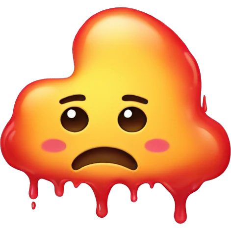 Melting love emoji