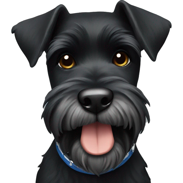 Black miniature schnauzer emoji