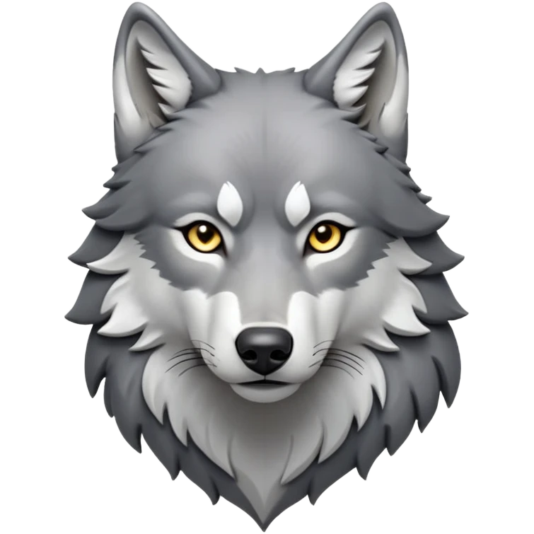 cinematic-noble-wolf-portrait-emoji,-poised-and-regal,-with-a-strong,-lean-build-and-a-sleek,-fur-of-grey-and-white,-deep-set-soulful-piercing-eyes,-simplified-yet-sharp-and-sophisticated-features,-highly-detailed,-full-body, zoomed out showing shoulders emoji