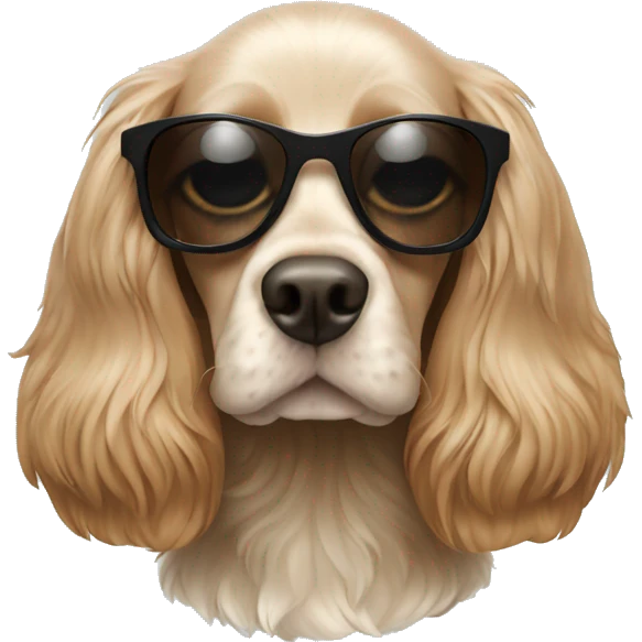 Cocker spaniel with sunglasses  emoji
