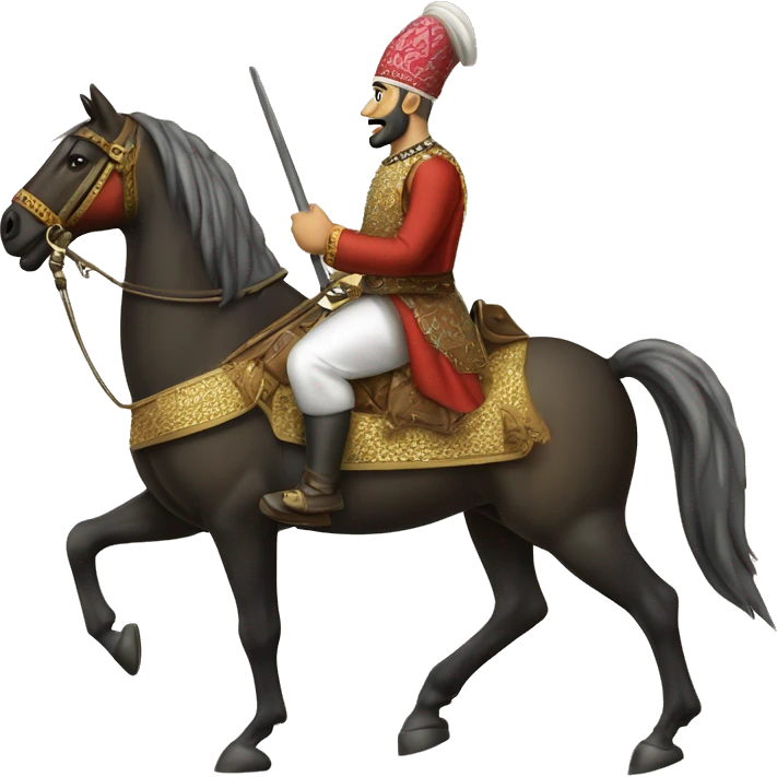 Sultan Süleyman on horseback emoji