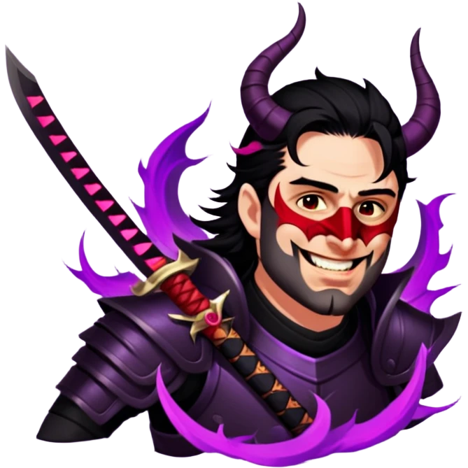 Demon-Horned Warrior emoji