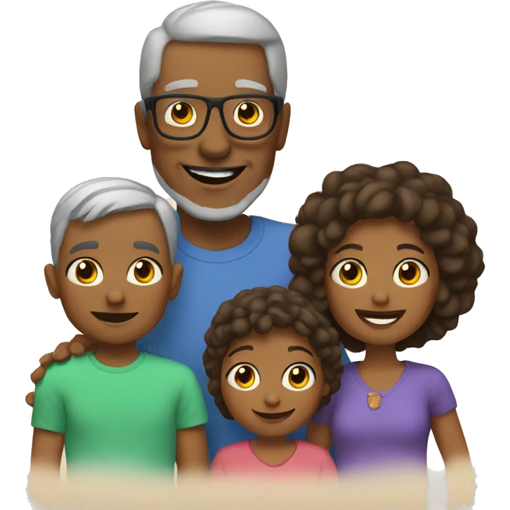 Me with grandkids  emoji