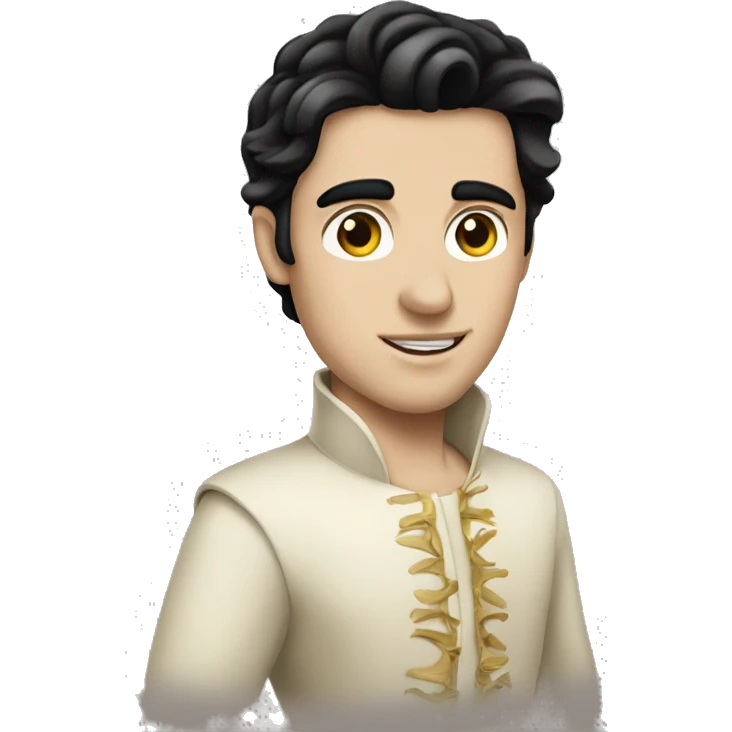 White skin Prince with black hair From Snow White emoji