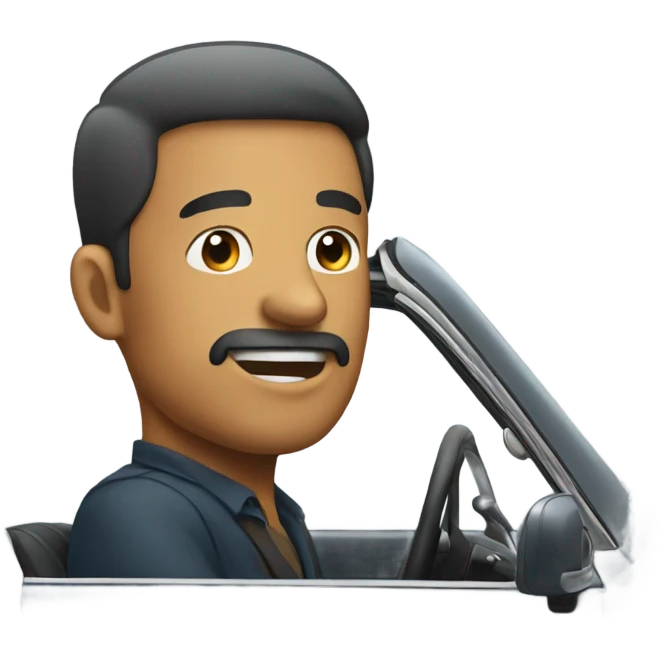 A man in a car emoji
