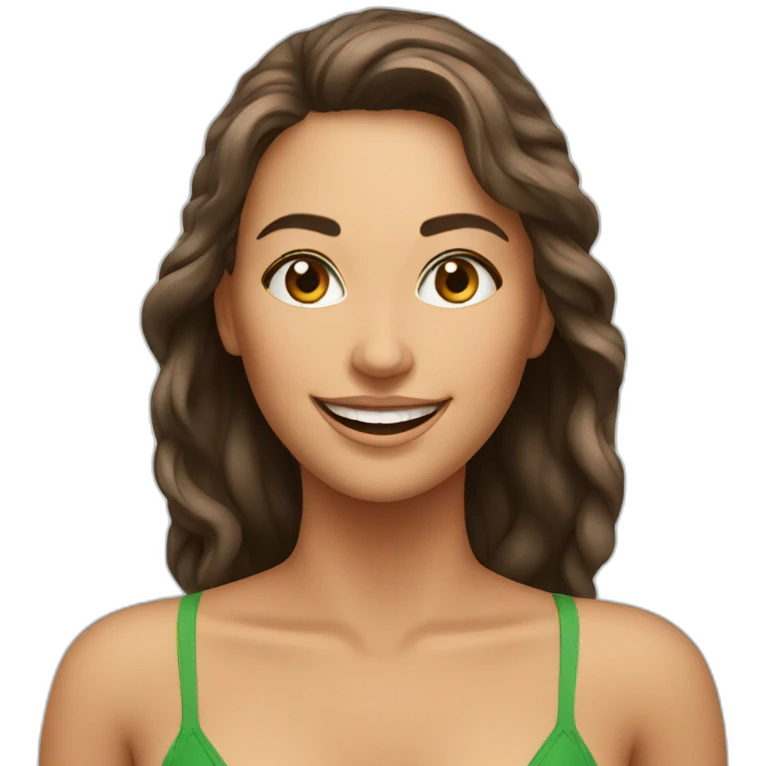 happy women in bikini emoji