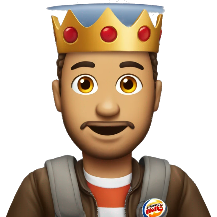 Burger King guy on airplane emoji
