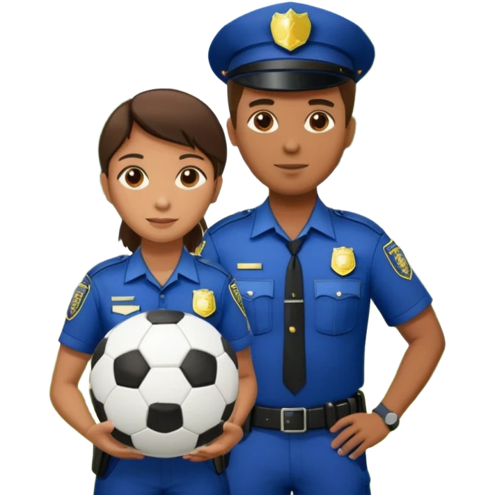 футбольний мяч з копами emoji