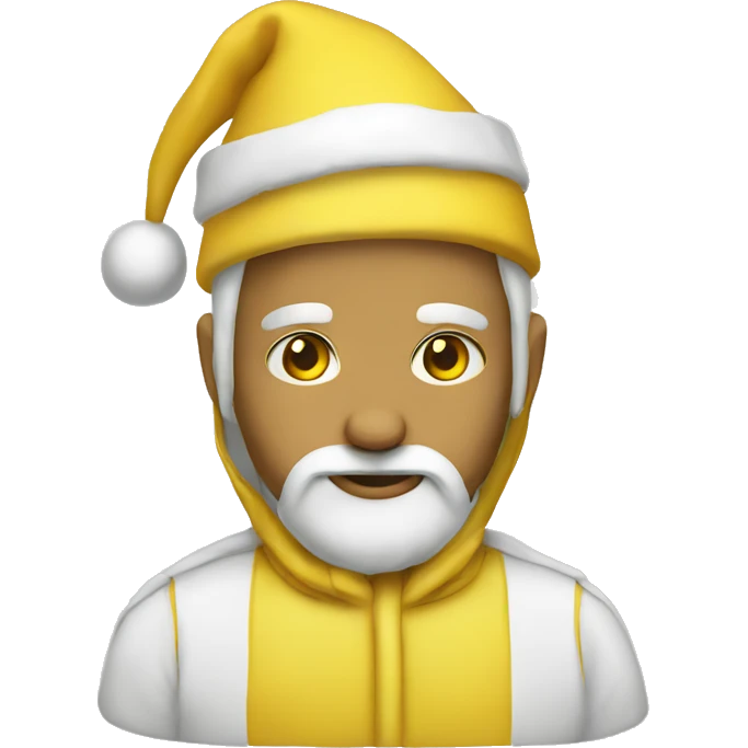 Yellow Santa costume emoji