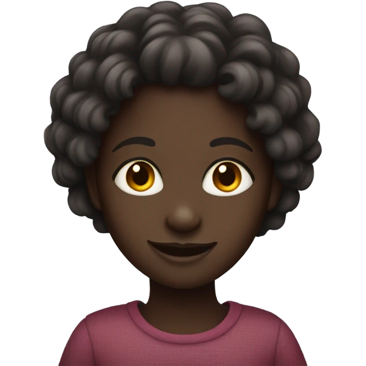 smiling dark-skinned girl portrait emoji