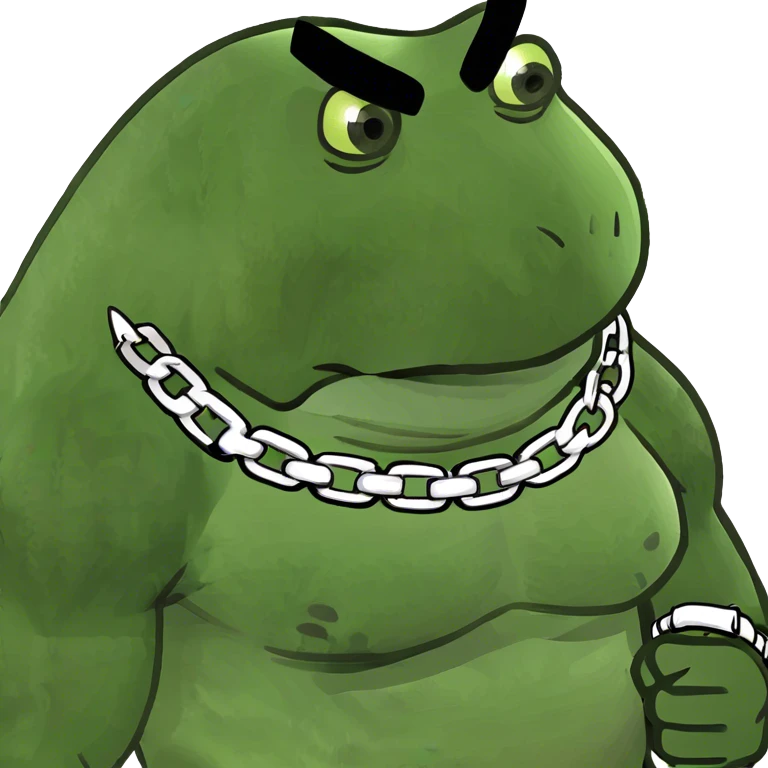 Big muscle monster puffy face  emoji