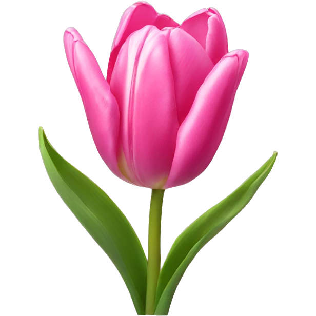 Pink tulips with a bow emoji