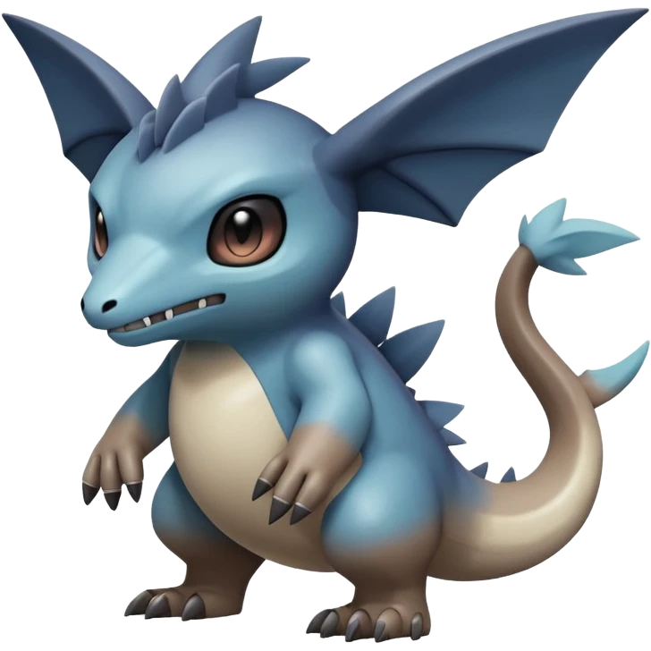 Dusky Muted Smoky Matte Gradient-toned Pokémon-Fakémon-Digimon-Creature, (full body) emoji