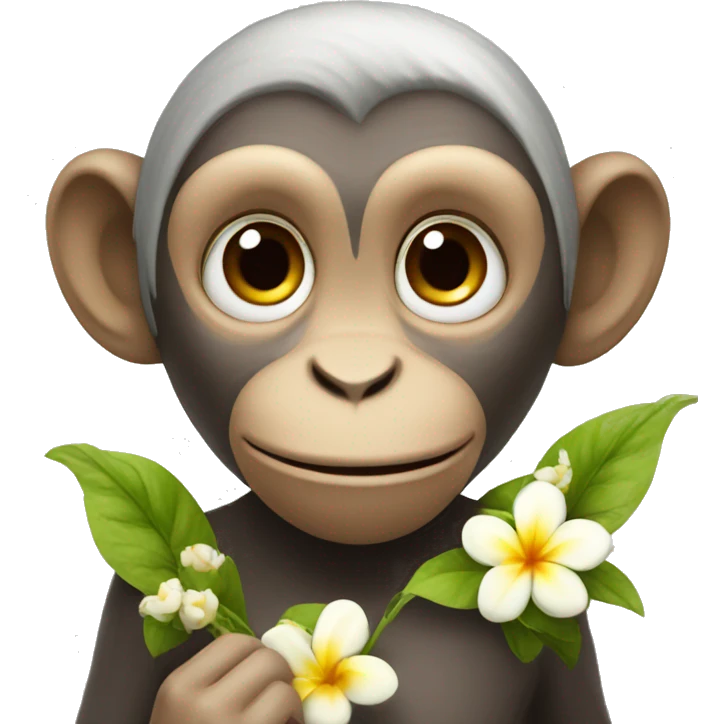 monkey with flowers emoji