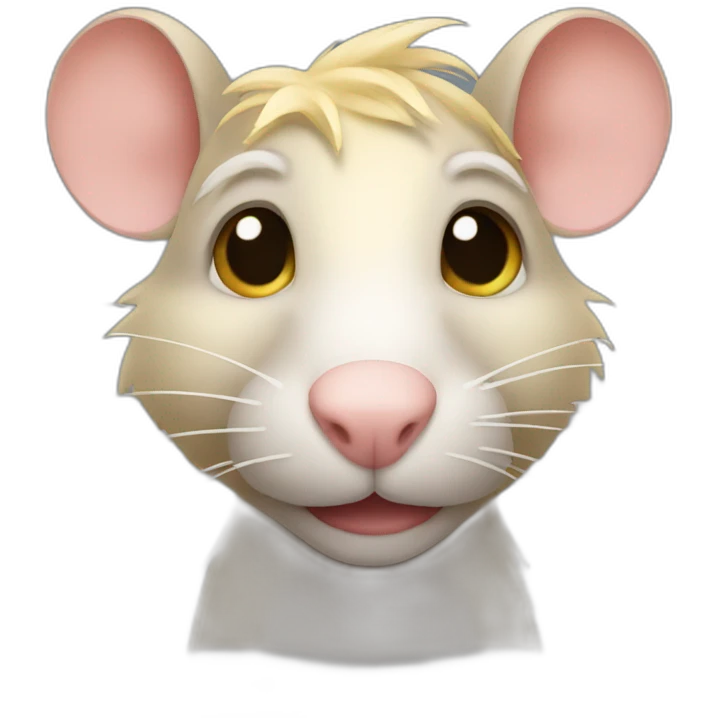 Rat with blond hair emoji