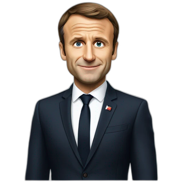 Emmanuel Macron , président de la république emoji
