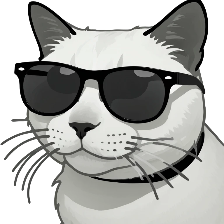 Cat with sunglasses emoji
