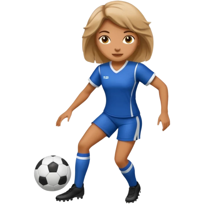 a woman playing football emoji
