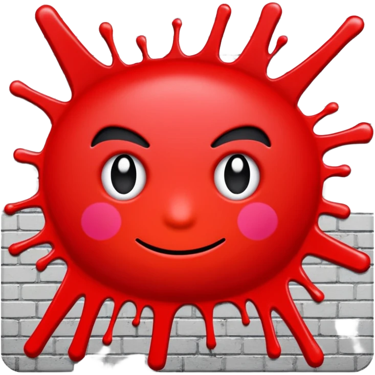 Сделай красное граффити "CNS" emoji