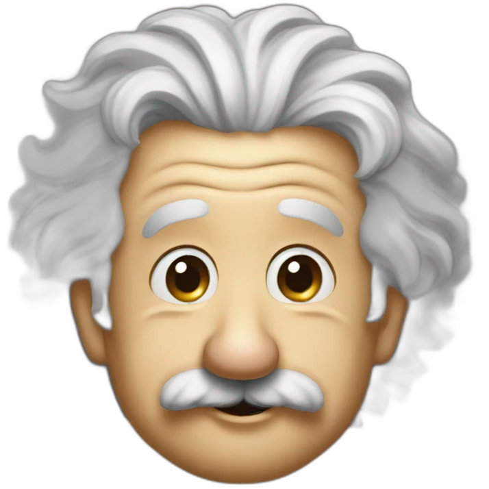 Albert-Einstein-sticking-tongue-out emoji