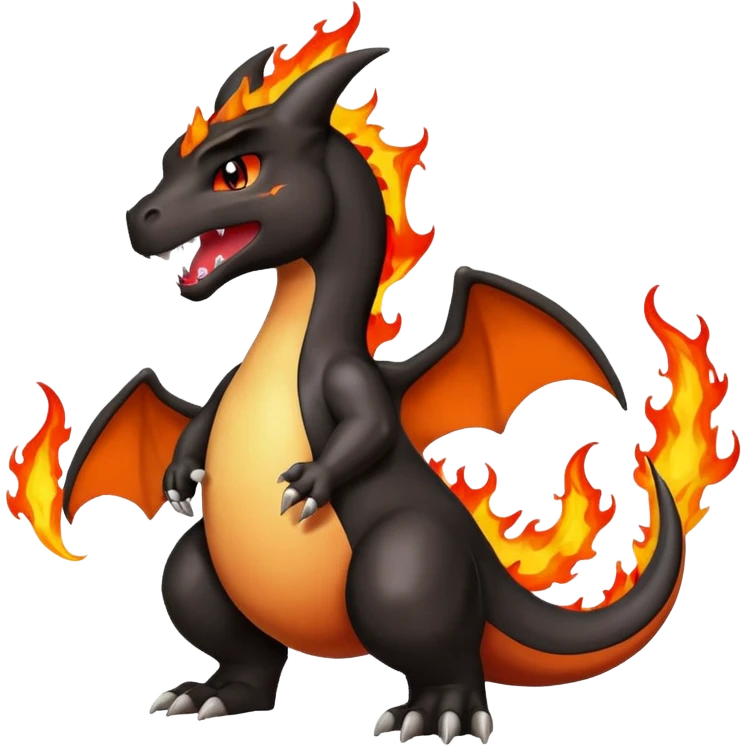  Charizard black emoji