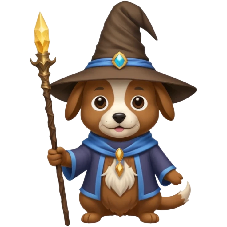 Dog wizard emoji