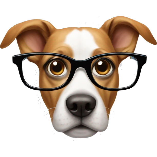 dog wearing glasses  emoji
