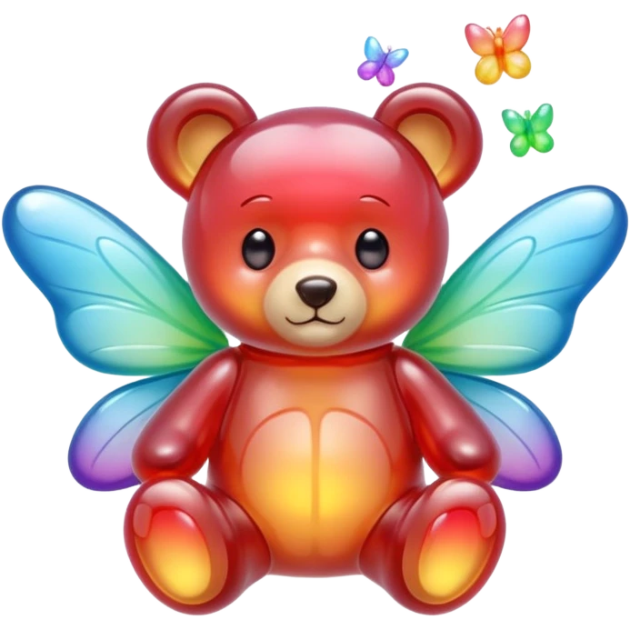 gummy teddy bear with fairy wings emoji