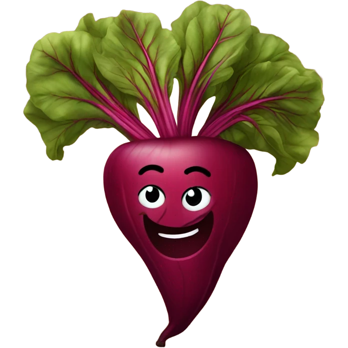 happy beetroot shows great emoji