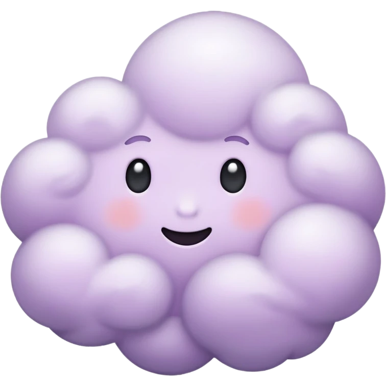 Pale purple cloud emoji