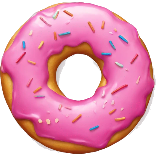 Pink donut emoji