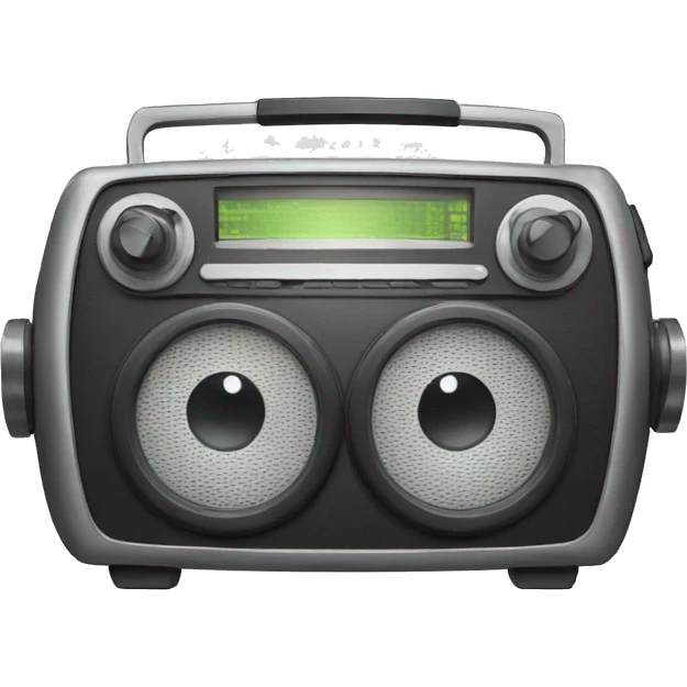 radio with glasses emoji
