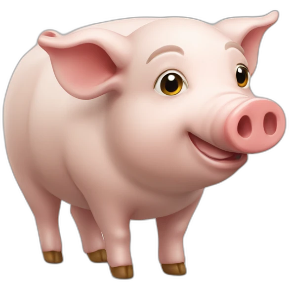Cochon sur ours emoji