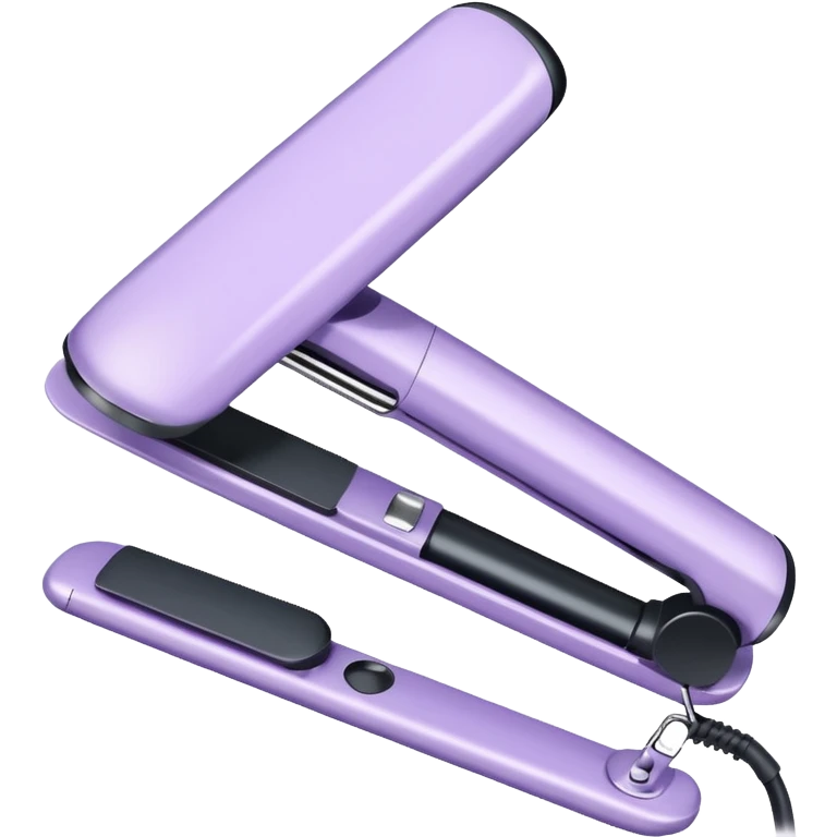 open pastel lilac hair straightener emoji